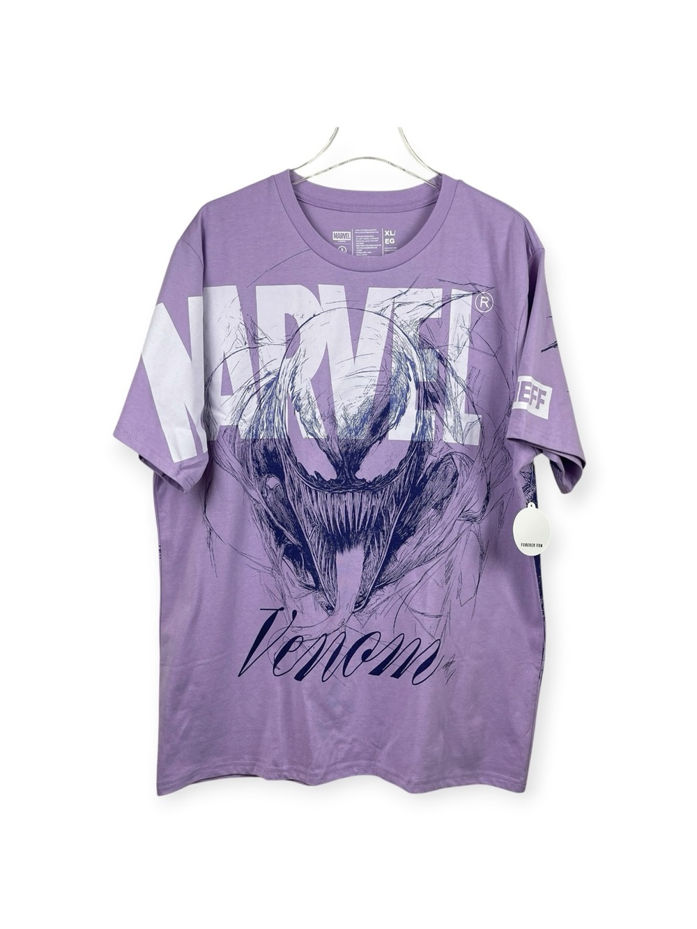 Marvel x Neff Venom Light Purple Double Sided T-Shirt Men’s Size XL NWT